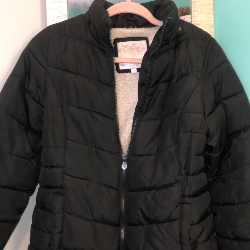 Justice 12/14 Girls Black Coat